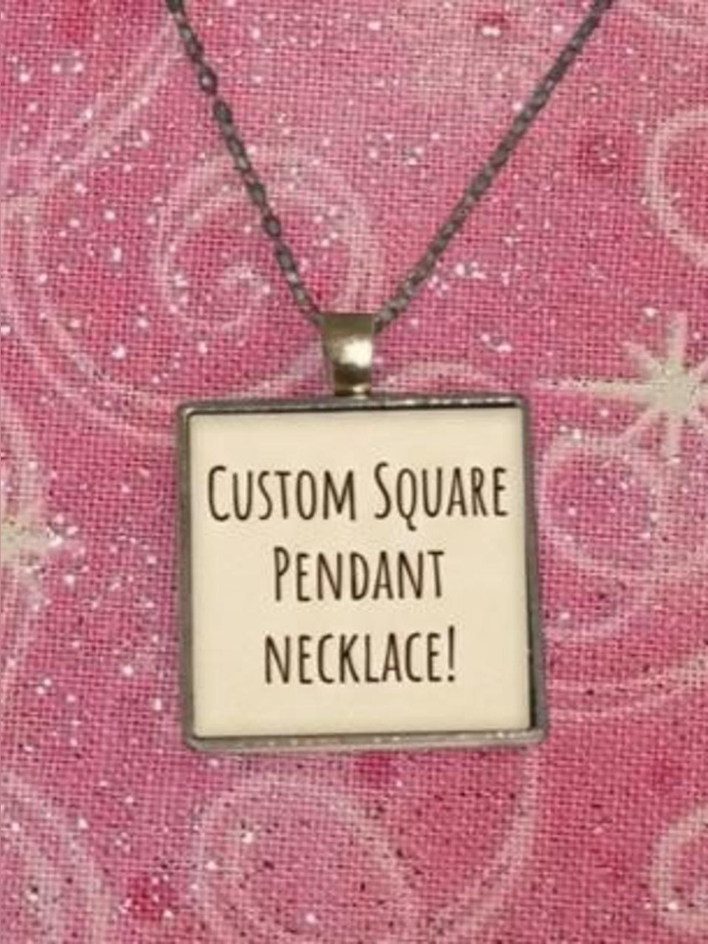 Custom Square Pendant Necklace